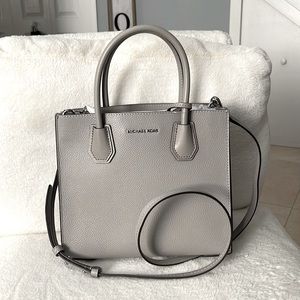 Mercer Medium Logo and Leather Accordion Crossbody